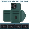 thumbnail image 4 of Allytech iPhone 13 Pro Max Wallet Case with Hand Wrist, PU Leather RFID Blocking Cards Slots Shockproof Stand Feature Bumper Magnetic Closure Slim Shell Phone Case for Apple iPhone 13 Pro Max, Green, 4 of 7