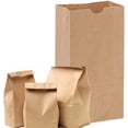 thumbnail image 4 of pizety recycled kraft paper bags 6 lb 500 brown paper lunch bags 6 lb brown paper sacks lunch sandwich brown paper bags 6 Pound Lunch Bags, Party Bags QUALITY to use Pack of 500 brown lunch bags bulk, 4 of 5
