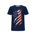 thumbnail image 4 of DPTALR Men's Independence Day American Flag T-Shirt,Short Sleeve Casual Graphic Tee,Dark Blue,Big Men's,Tall Men's M,Young Men's Shirts, 4 of 5
