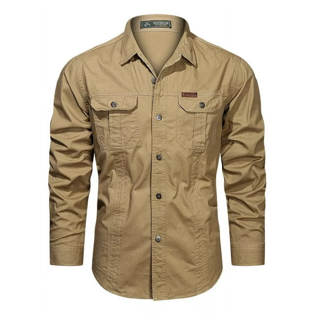 Camisa Casual Cómoda De Trabajo Al Aire Libre Para Hombre