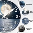 thumbnail image 2 of Wall Clock, Brown Wooden Board Silent Non Ticking Battery Operated Round Decorative Indoor Outdoor Clocks for Living Room Kitchen Bedroom Bathroom Patio 12", 2 of 6