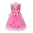 thumbnail image 2 of Girls Glinda Costume Dress with Bag Halloween Princess Witch Cosplay Outfits, Size for 4-5Y, 2 of 8