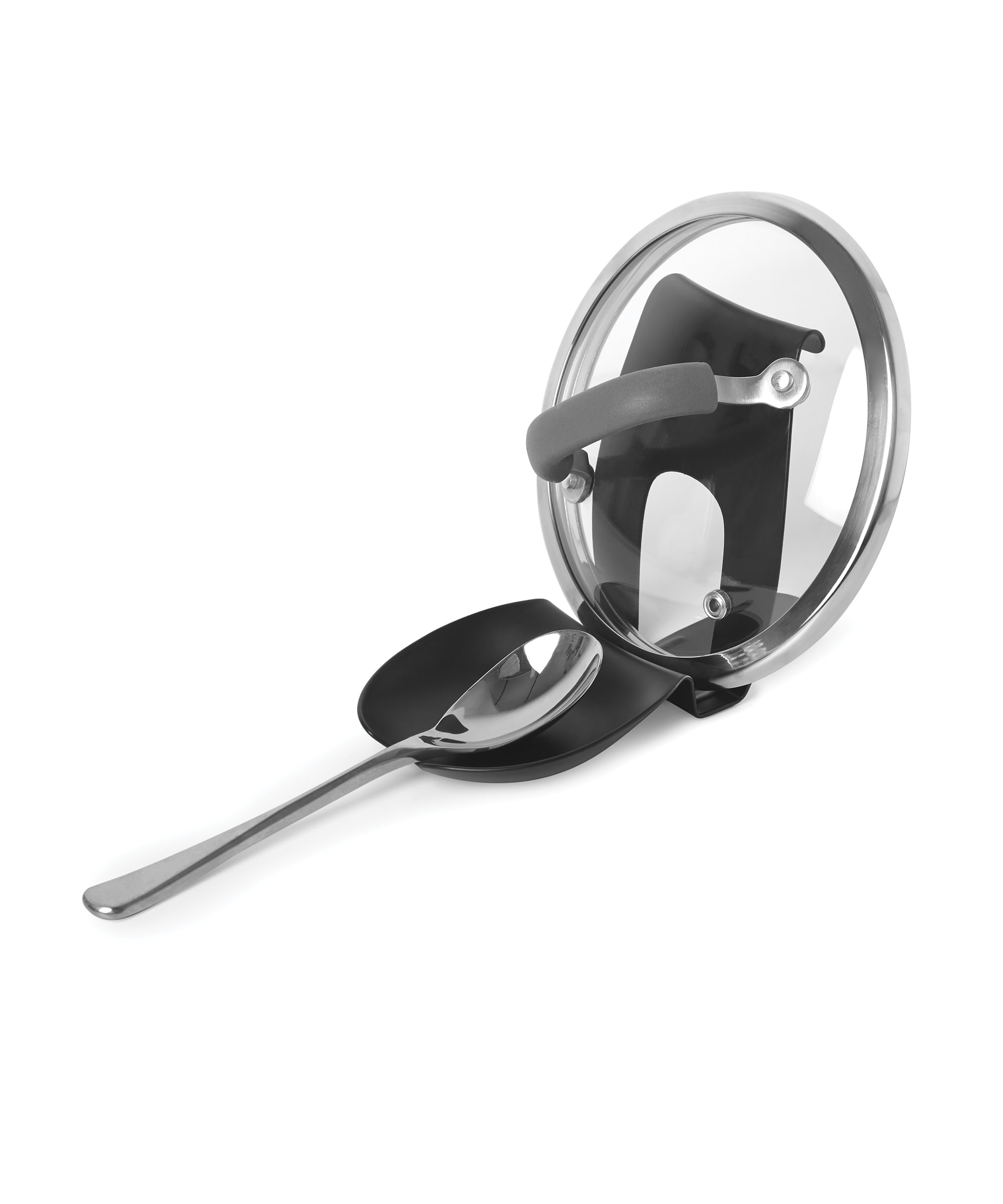 Mainstays Spoon Rest and Pot Lid Holder Black Metal