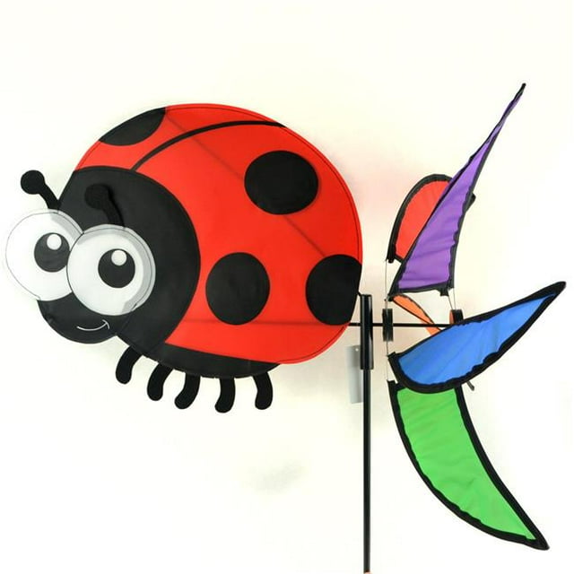 Midwest Design Imports 55940 Drapeau de Jardin de Coccinelle Rouge Souriant