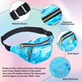 thumbnail image 2 of Sac Banane Holographique Sacs Ceinture Sac de Taille Sac Banane Mignon pour Femmes Sac Banane Noir Brillant Sac Banane pour Enfants Sac Banane pour Filles Sac Banane Rave pour Voyage Festival Rave Randonnée (Rouge Rose), 2 of 6