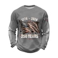 thumbnail image 2 of Men's Independence Day Long Sleeve Tops Slim Fit Flag Graphic Crew Neck Shirt Basic 4th of July T Shirts Clothing, 2 of 4