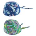 thumbnail image 3 of 2 piezas para mujer para hombre, gorro de quimio a prueba de polvo, gorro de quimioterapia Verde + Flamenco, 3 of 5