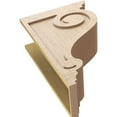 thumbnail image 6 of 9"W x 18"D x 27"H Classic Scroll Rough Cedar Woodgrain TimberThane Corbel, Primed Tan, 6 of 6