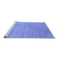 thumbnail image 2 of Ahgly Company Machine Washable Indoor Round Abstract Blue Contemporary Area Rugs, 5' Round, 2 of 4