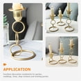 thumbnail image 5 of IDEANATEGRATE Simple and Fashionable Metal Candlestick Holders 1Pack 2.4x2.4x5.1in Bedroom, 5 of 8