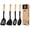 Black, variant on Badiano 4 Pack Wood Handle Silicone Kitchen Cooking Utensils Set for Nonstick Cookware Surface,Black