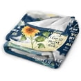 thumbnail image 3 of Birthday Gift for Daughter,Blanket for Daughter Gift from Mom,Super Soft Warm Cozy Bed Couch Travel Sunflower Flannel Throw Blankets Graduation Wedding Anniversary Present 60x50 in, 3 of 6