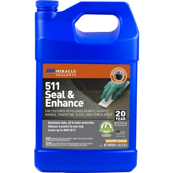 Miracle Sealants 511 Seal and Enhance Penetrating Sealer and Color Enhancer 128oz - Gallon