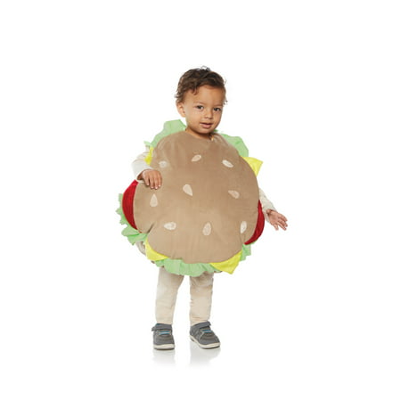 Unisex Yummy Adorable Toddler Hamburger With All The Fixings Halloween Costume