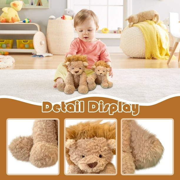 Jellycats Stuffed Toys Clearance! 12" Jellycat Lion & Cub Stuffed Plushies, Ideal Christmas Birthday Bedtime Friend Gifts for Girls Boys
