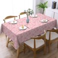 thumbnail image 5 of Rectangle Tablecloth with Wave Lace 60x84 Inch, Soft Pink Floral Rectangular Table Cloth Comfortable Tabletop Cover Outdoor Tablecloth for Restaurant, Picnic, Indoor and Outdoor Dining, 5 of 8