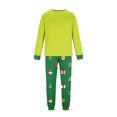 thumbnail image 6 of Matching Family Christmas Pajamas, Green Print Long Sleeve Tops with Pants, Holiday Sleepwear for Women Men and Family, 6 of 6