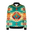 thumbnail image 5 of Feancey Womens Light Weight Bomber Jackets Casual Western Aztec Print Zip Up Coats Loose Fit Baseball Jacket Fall Hoodless Windproof Biker Jacket Coat Holiday Sales,Multicolor#5,S, 5 of 6