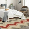 thumbnail image 4 of 5 x 7 Area Rug Geometric Rugs, Rustic Carpet for Living Room Bedroom Chevron Patterned Indoor Home Decor, Non Slip Soft & Low Pile Large Washable Rug ZH&163, 4 of 7