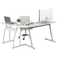 thumbnail image 3 of SSyao L Shaped Desk Corner Computer Gaming Laptop Table Workstation Home Office White, 3 of 10