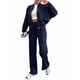 thumbnail image 2 of Conjuntos de Salón para Mujer, Conjunto Deportivo de 2 Piezas, Sudadera, Pantalón Deportivo de Pierna , Conjunto Deportivo A Juego Azul Oscuro XXL, 2 of 9