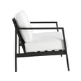 thumbnail image 3 of Linon Turner Lightweight Aluminum Outdoor Chair with White Cushions in Black, 3 of 20