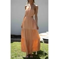 thumbnail image 3 of Women's Y2k Cut Out Backless Maxi Dress Bodycon Long Flowy Dresses Summer Boho Spaghetti Strap Low Cut Cami Dress Clubwear, 3 of 15