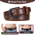thumbnail image 2 of JASGOOD Kids Leather Belt for Boys Metal Free Hypoallergenic TSA Belt Boys Belt for Jeans Dress Casual, 2 of 8