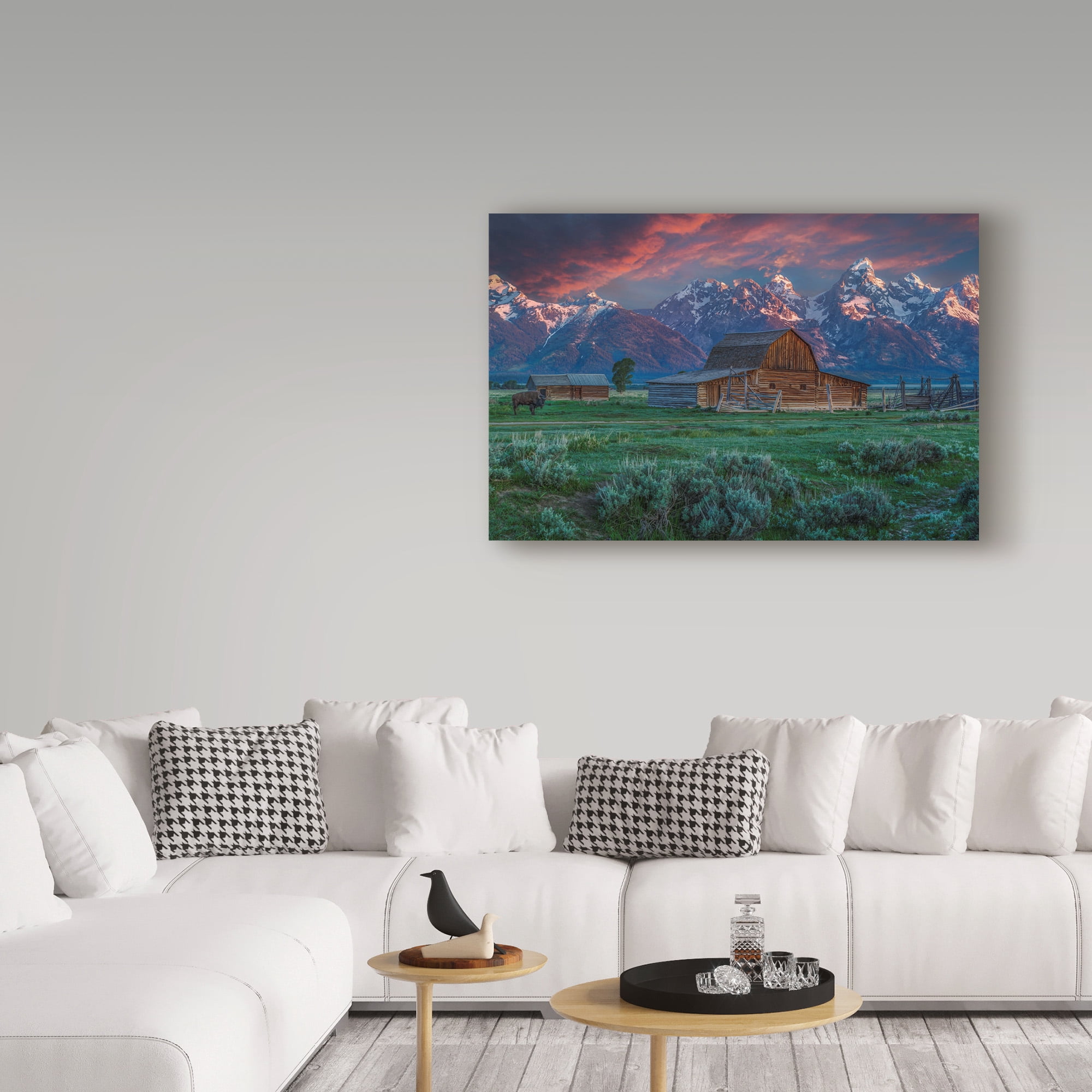 Trademark Fine Art 'Grand Teton Mormon Barn At Sunrise' Canvas Art by Galloimages Online