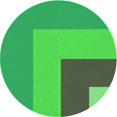 thumbnail image 1 of Ahgly Company Machine Washable Indoor Round Transitional Neon Green Area Rugs, 6' Round, 1 of 7