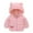 Pink, variant on Hooded Lightweight Jacket 6-12 Months,Toddler Boys Girls Winter Coat Cartoon Cow Hooded Jacket Thicken Windproof Warm Outwear Yellow