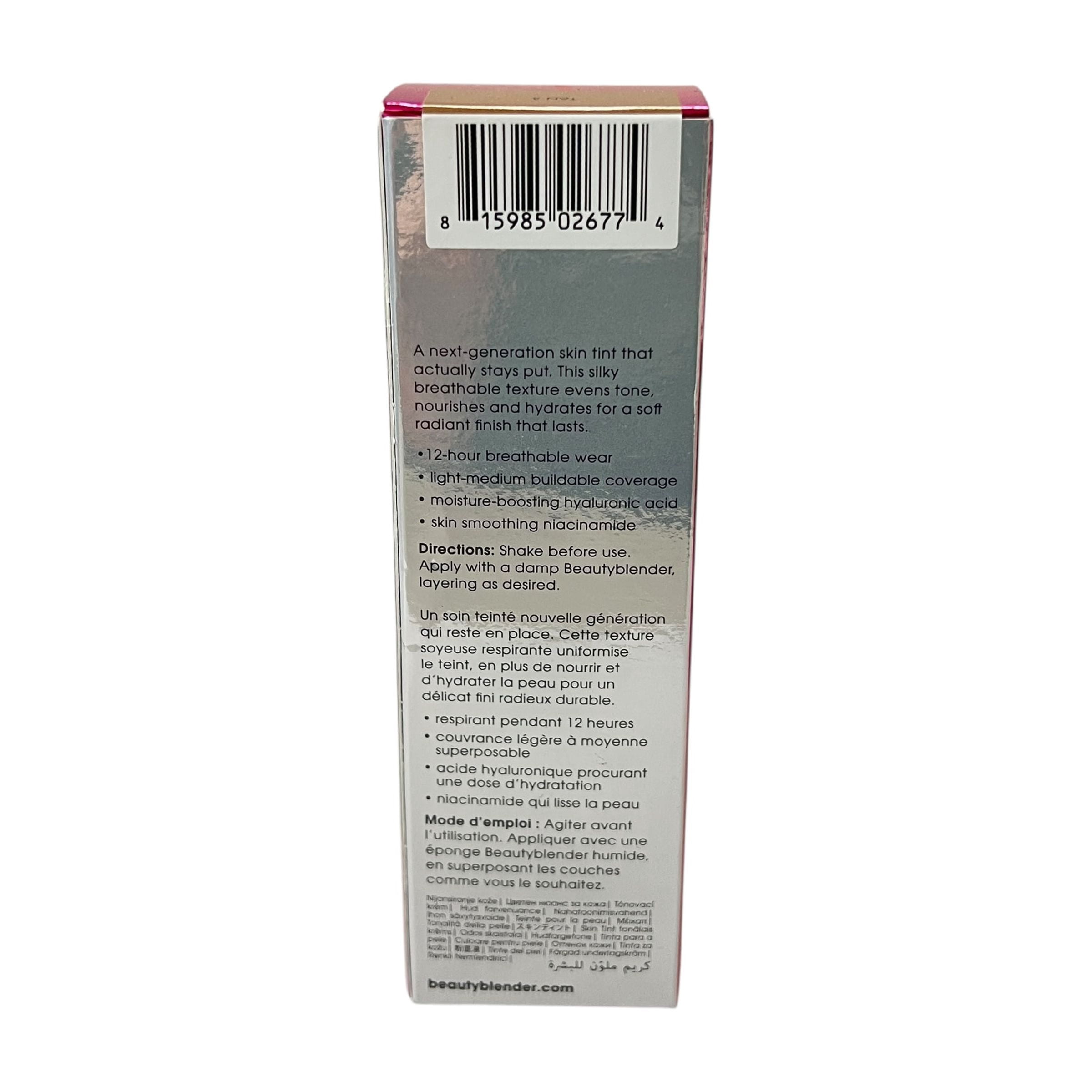 beautyblender 12-Hour Always on Radiant Skin Tint with Hyaluronic Acid & Niacinamide Color: Tan 4 Size: N/A