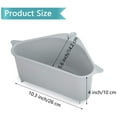 thumbnail image 4 of KITCHENMAX Sink Basket, Eutreec Triangular Multifunctional Drain Shelf Sink Storage Rack Kitchen Sucker Storage Holder Sink Corner Strainer Bathroom Hanging Shelf Soap Box Organizer (Gray), 4 of 6