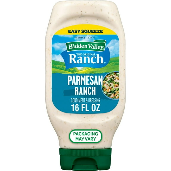 Hidden Valley Parmesan Ranch Topping and Dressing 16 Fluid Ounce Bottle (Pack of 4)