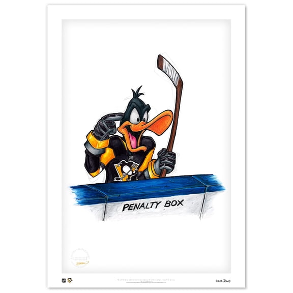 Daffy Duck Pittsburgh Penguins 24" x 36" Looney Tunes Limited Edition Fine Art Print