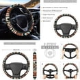 thumbnail image 4 of Uorisanigo 10 Pieces Western Aztec Auto Seat Cover Sets with Auto Seat Belt Cover Steering Wheel Cover Auto Water Cup Pad Chapstick Holder Comfortable Auto Interior Fit for Cars and SUVs, 4 of 7