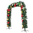 thumbnail image 2 of Gymax 160 LED Lights 7.5'x 5' Pre-Lit Artificial Arched Christmas Tree Decoration Green, 2 of 6