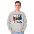 thumbnail image 5 of Worlds Gayest Brother Sibling Pride Men's Crewneck Sweatshirt Brisco Brands S, 5 of 6