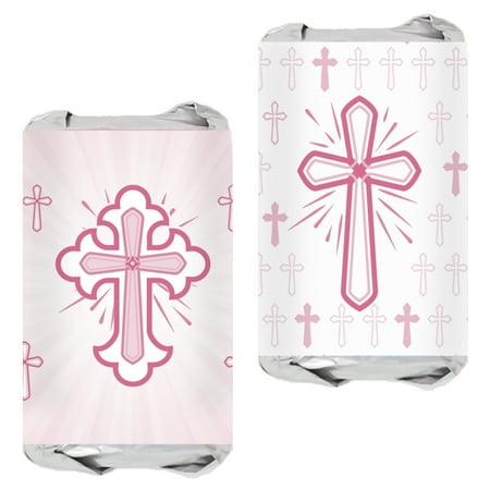 Baby Girl Baptism Mini Candy Wrappers 45ct Religious Christian