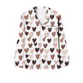thumbnail image 5 of yoeyez Pajamas for Women 2 Piece Love Heart Printed Pajamas Sets Ladies Loungewear Button-Down Long Sleeve and Pant Pj Sets Soft Sleepwear Multicolor 3XL, 5 of 7