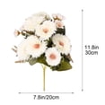 thumbnail image 3 of Artificial Sunflower Bouquet - 11.8" Fake Silk Flowers with Greenery for Wedding Centerpieces,Home Decor,Table Arrangements,Party & Festival Decorations - Realistic Faux Floral Decor, 3 of 6