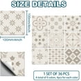thumbnail image 2 of 36 pegatinas autoadhesivas para azulejos de pared, diseño geométrico, con motivos florales pastel, resistentes al agua, para decoración de pared de cocina y baño, de 10 x 10 cm., 2 of 7