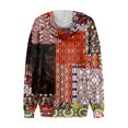 thumbnail image 6 of Hoodies For Women Oversized Winter Cute Sweatshirts Pullover Trendy Fall Clothes, Retro Print Lightweight Design without Pockets for Fall Winter Fashion and Comfort,Saffron,XL, 6 of 8