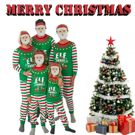 

Christmas Family Matching Pajamas Set Elf Cosplay Outfit Holiday Loungewear Sleepwear Pjs Set for Adult Kids Baby