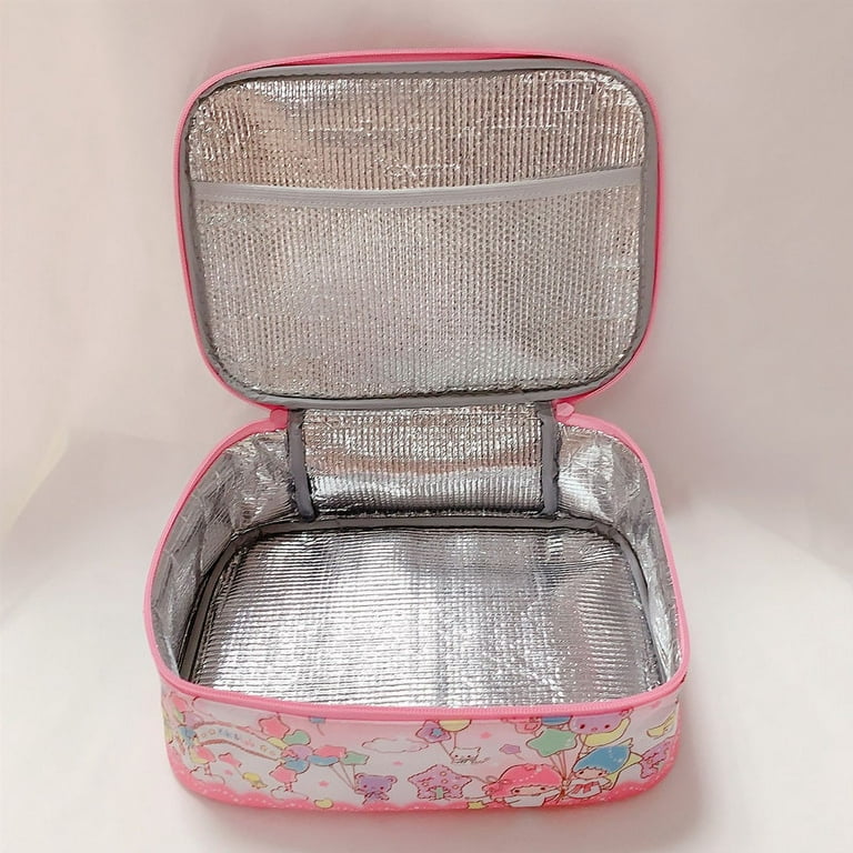 Sanrio cartoon cute Melody handbag lunch box insulation bag large capacity lunch  bag Hello Kitty portable