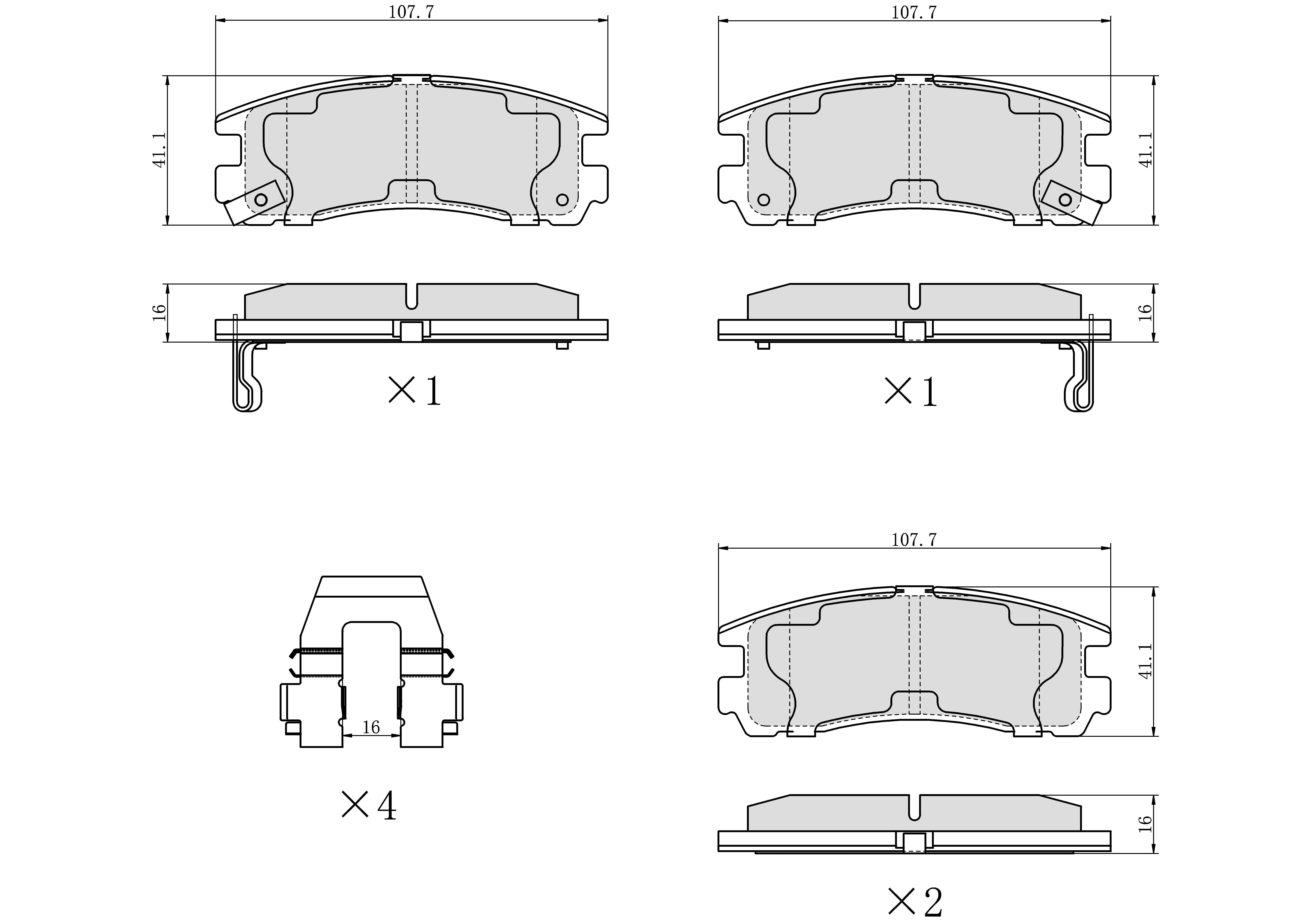 Winstop Brake Pad Set, Rear WS.0383.0.C, Chrysler Sebring 2005-1995