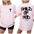 thumbnail image 3 of Child of God Double Sides T-Shirt, Minimalist Christian Cross Tee with Psalm 23 Quote, Spiritual Faith Graphic Shirt, Religious Apparel Gift for Men and Women, 3 of 7
