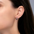 thumbnail image 3 of ANGARA Natural Heart Shaped Blue Sapphire Earrings with Diamond in 925 Sterling Silver for Women (Size-5mm) | Anniversary, Jewelry Gift for Women | Natural Blue Sapphire Earrings, 3 of 8