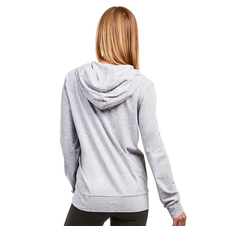 Women's Zip Up Cotton Light Hoodie Jacket Plus Size (XL, Heather Gray) 
