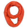 thumbnail image 1 of Peach Couture Shimmering Winter Warm Cozy Sparkle Infinity Loop Cowl Scarves (One Size, Orange Gold Flake), 1 of 1